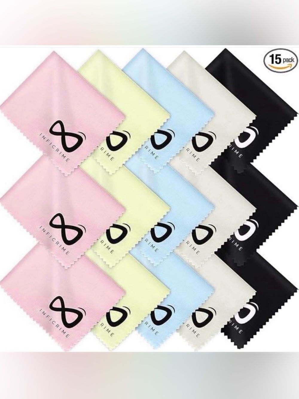 Soft Microfiber Lingerie Cleaning Cloths - Pastel Mix (6-Pack)